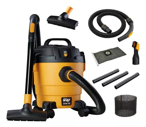 Aspirador De Pó e Água Wap Gtw 10 Compacto 1400w 10 Litros Amarelo
