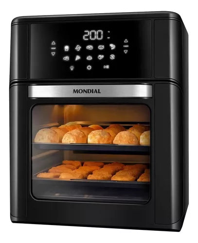 Fritadeira air fryer Oven Mondial AFON-12L-FB 2 em 1 12l 2000w