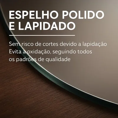 Espelho Orgânico Com Led Design Moderno Luxo Sem Moldura