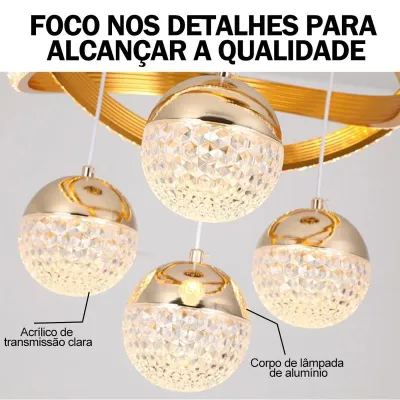 110V-220V Lustre De Teto Nordico De Luxo LustrePara Sala De Jantar e Estar 1 Luz 3 Cores Lustre Sala DeJantar