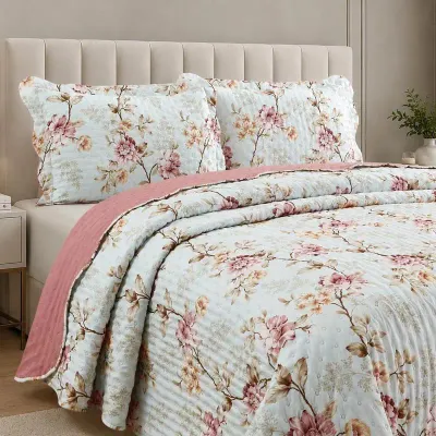 Cobre Leito 3 Peças Dupla Face Conjunto de Cama Exclusivo Premium
