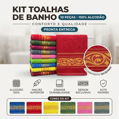 PAGUE 4 LEVE 6 — Toalha De Banho Gigante Grossa 100% Algodão Macia