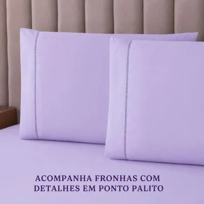 PAGUE 3 LEVE 5 — Kit 5 Jogos de Cama 3 Peças, Lençol 400 Fios com Elástico — imagem 5