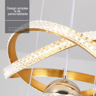 110V-220V Lustre De Teto Nordico De Luxo LustrePara Sala De Jantar e Estar 1 Luz 3 Cores Lustre Sala DeJantar